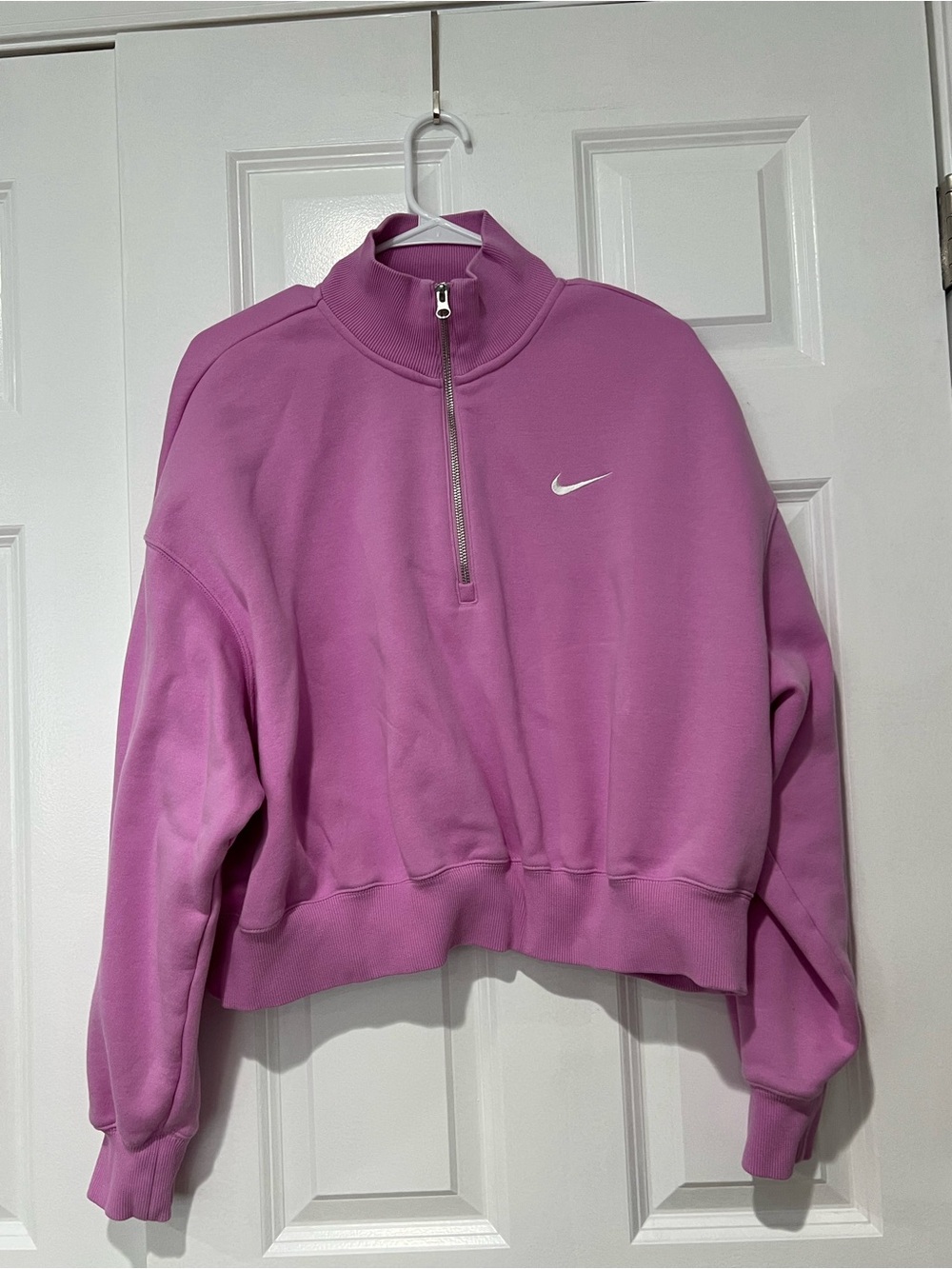 Nike Women's Half-Zip Pullover Sweatshirt cropped
